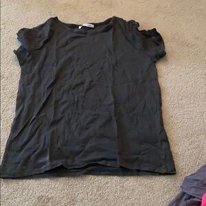 Zara grey distressed tee size small